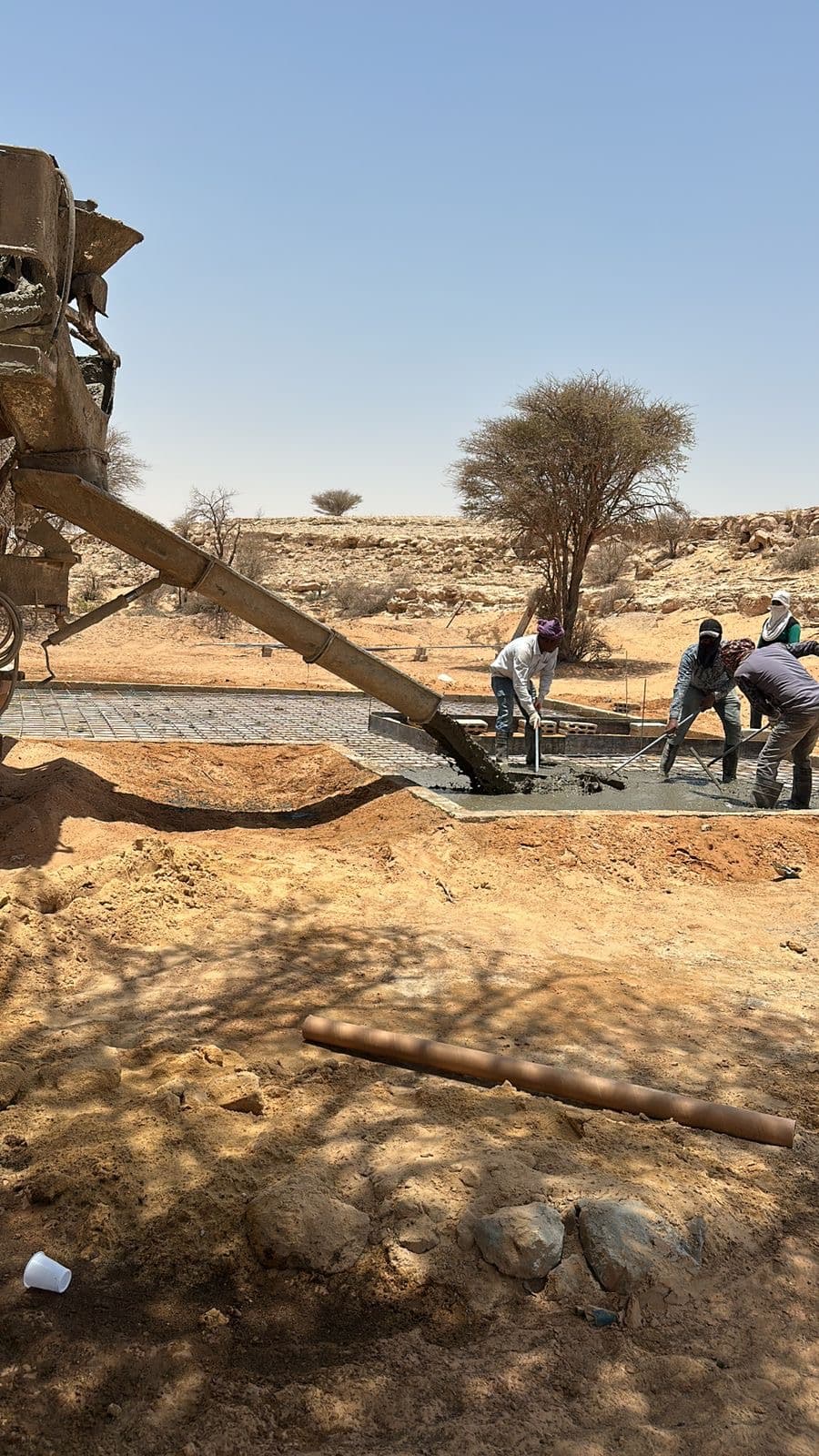 Reinforced concrete works — remote site