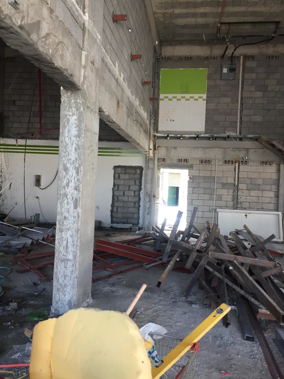 Stocked grocery aisles after handover